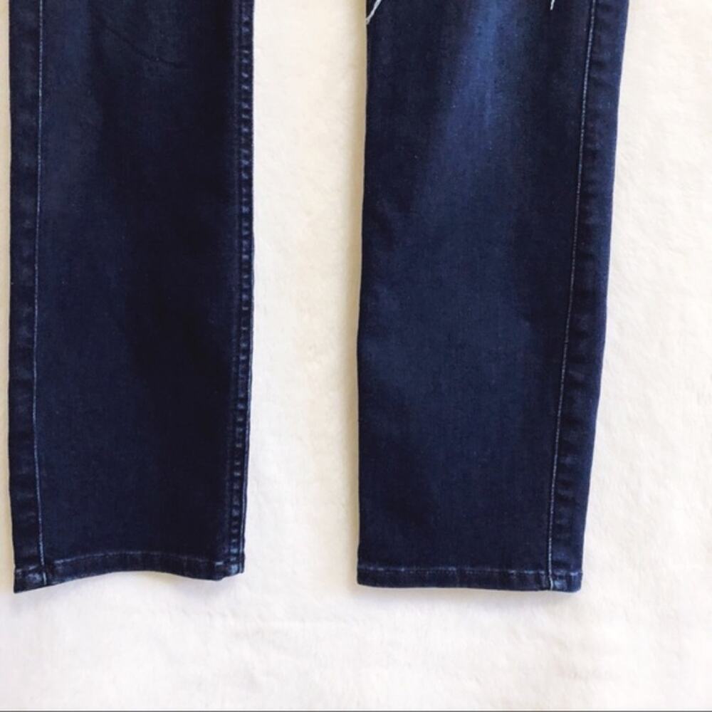 7 For All Mankind Dark Navy Roxanne Crop Skinny Jeans - Picture 4 of 5